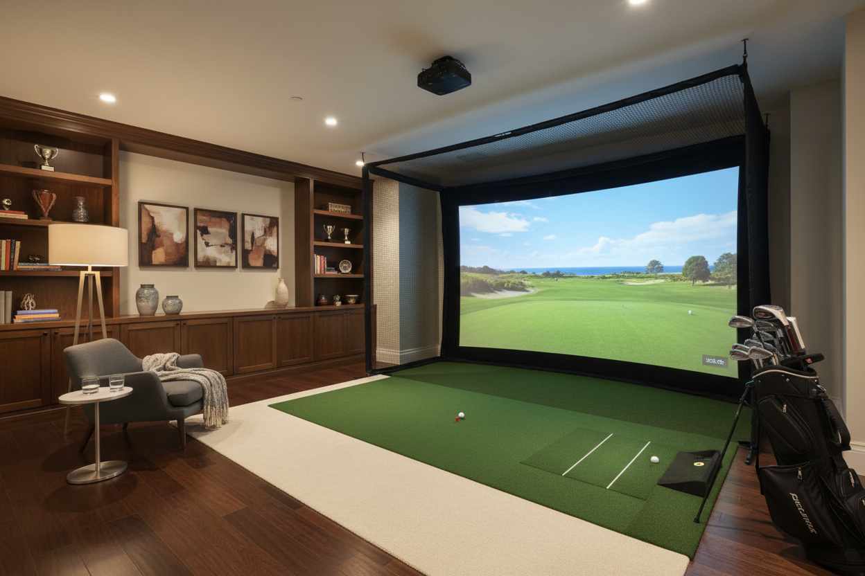 A better golf simulator is planned as a complete bay.