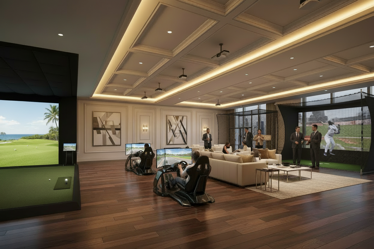 Premium simulator spaces for venues, residences and hospitality.